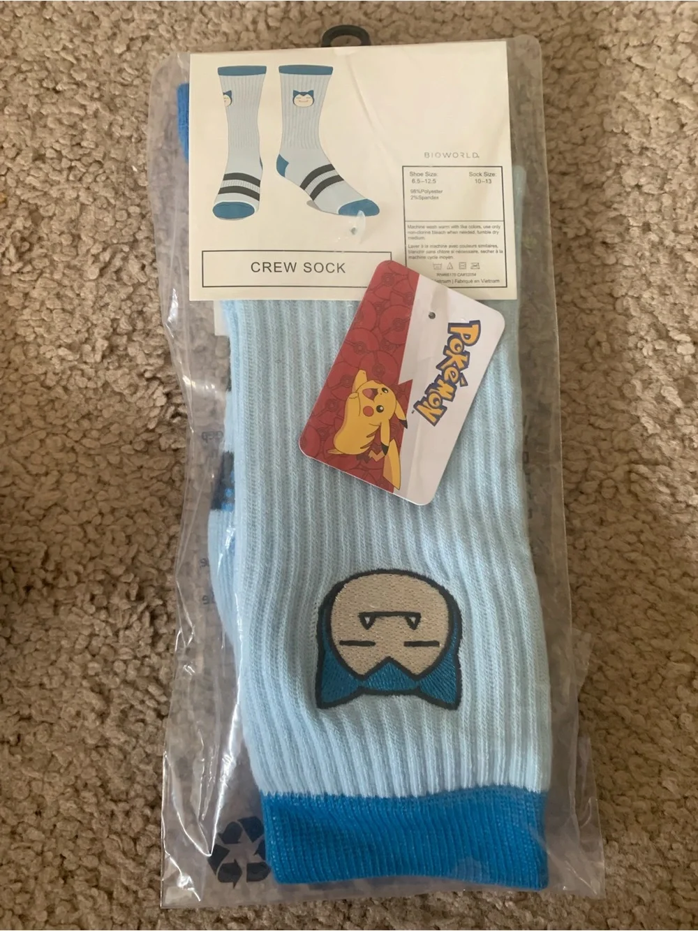 Bioworld Pokémon Snorlax Men’s Socks